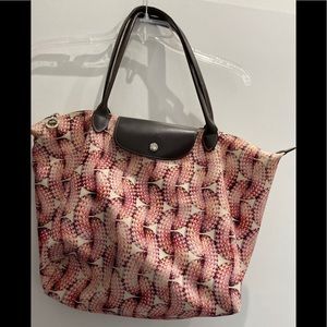 Longchamp Chain Link Canvas Tote